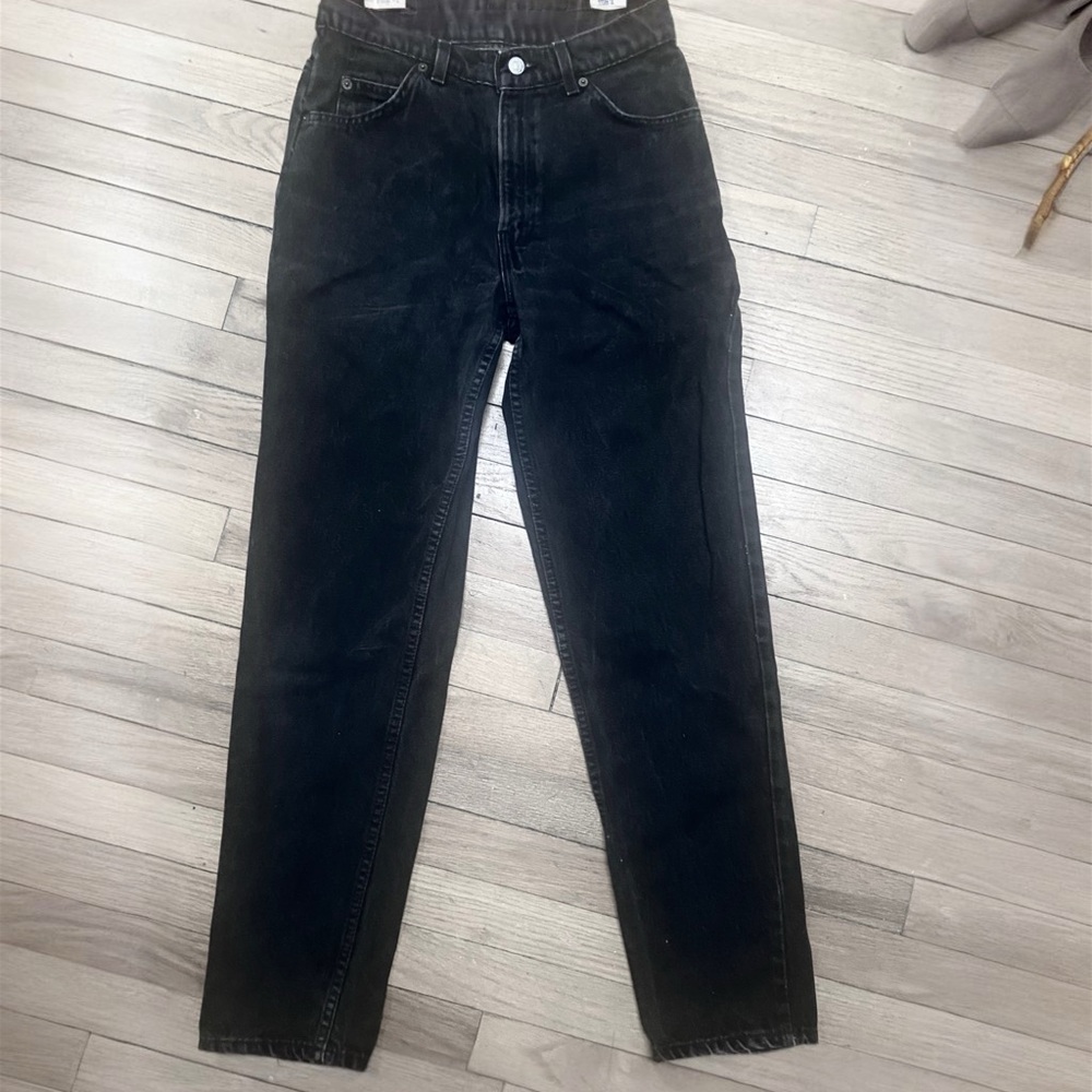 LEVIS RARE VINTAGE 80s 921 HIGH RISE ORANGE TAB BLACK-JEANS/ MOM &DAD/ EPIC FIT